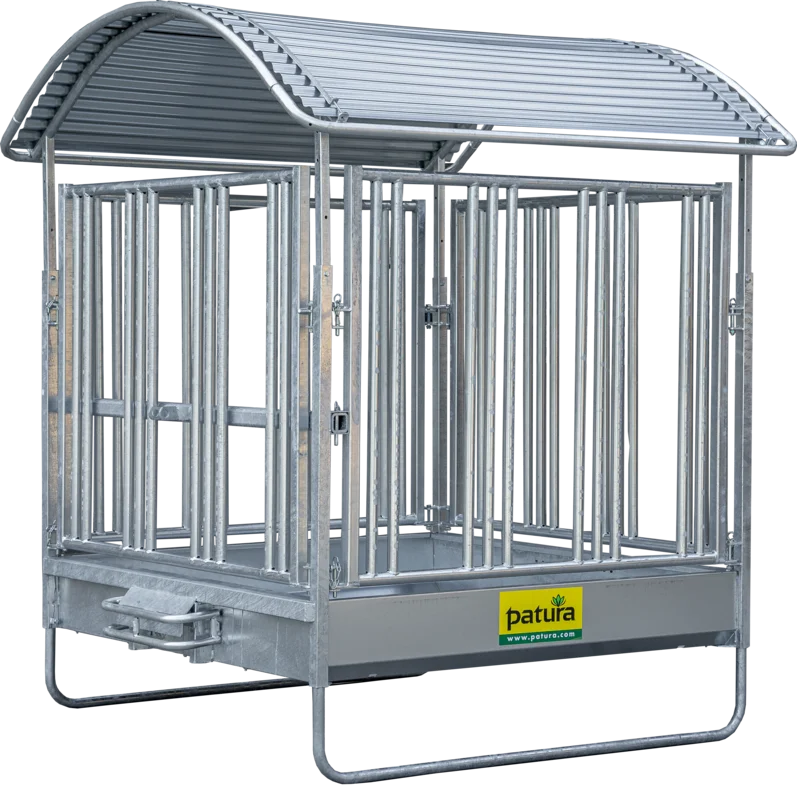Profi-Viereckraufe mit Sicherheits-Pferdefressgittern