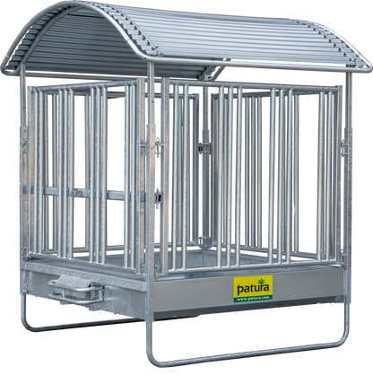 Profi-Viereckraufe mit Sicherheits-Pferdefressgittern